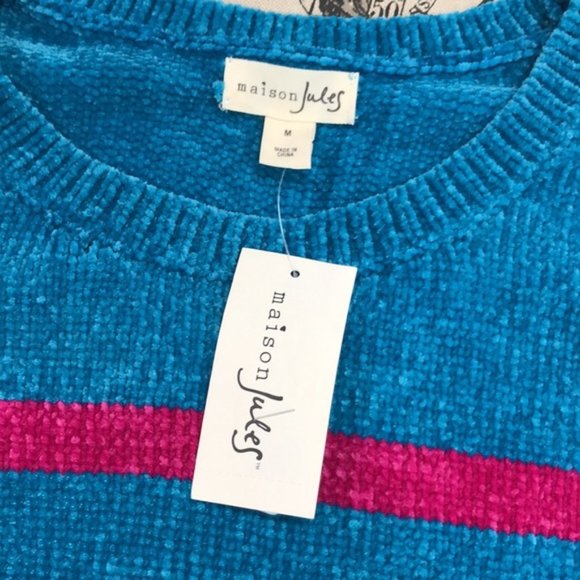 Maison Jules Audrey Chenille Striped Sweater - Picture 3 of 5